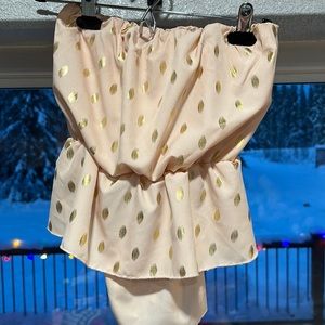 Strapless Shirt with Bow